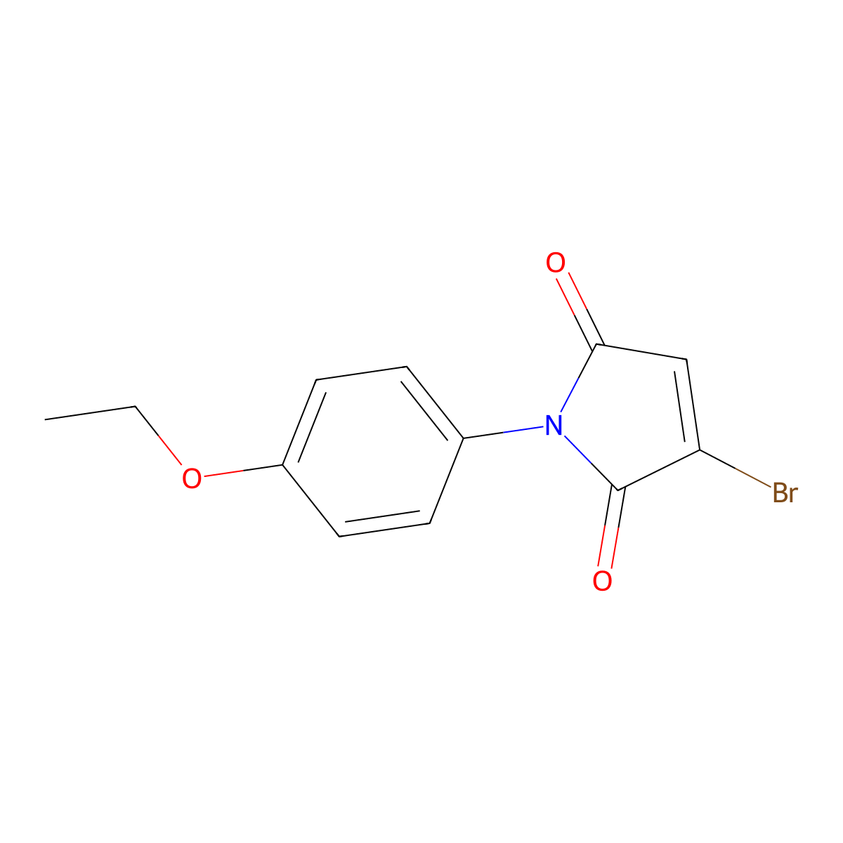3-Bromo-1-(4-ethoxyphenyl)-1H-pyrrole-2,5-dione molecular structure, CAS 2186672-65-9
