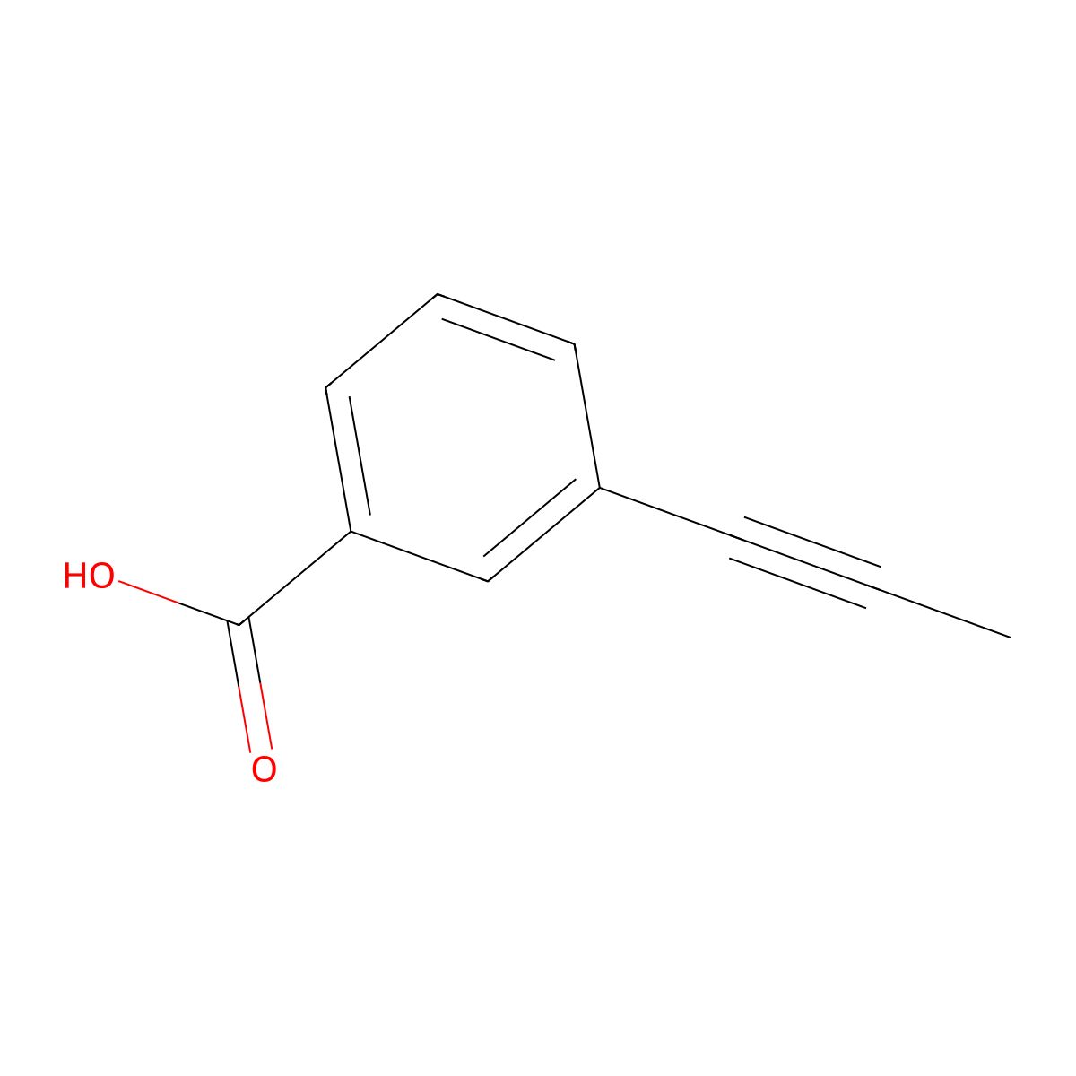 3-(Prop-1-yn-1-yl)benzoic acid molecular structure, CAS 2186674-65-5