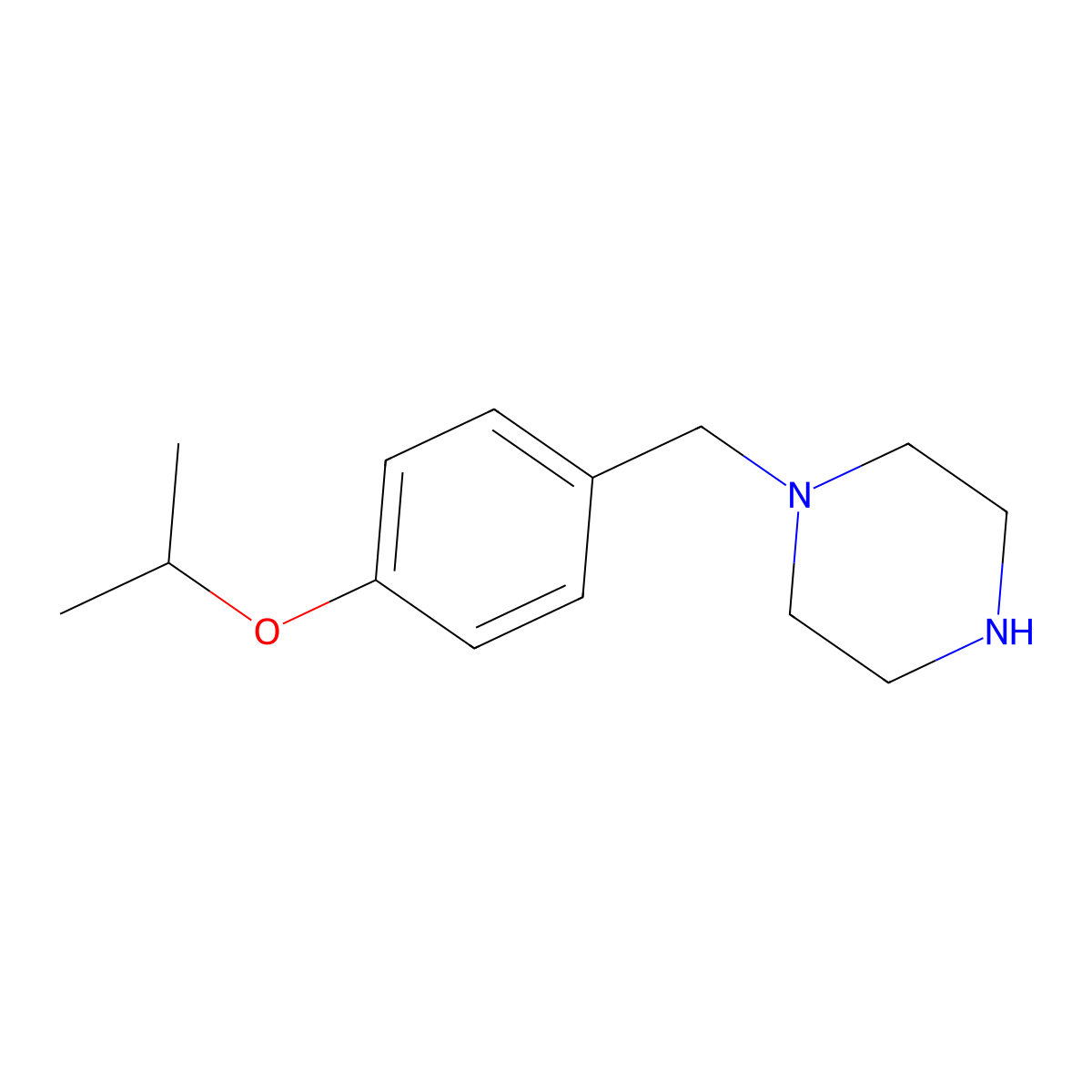 1-(4-Isopropoxybenzyl)piperazine molecular structure, CAS 21867-72-1