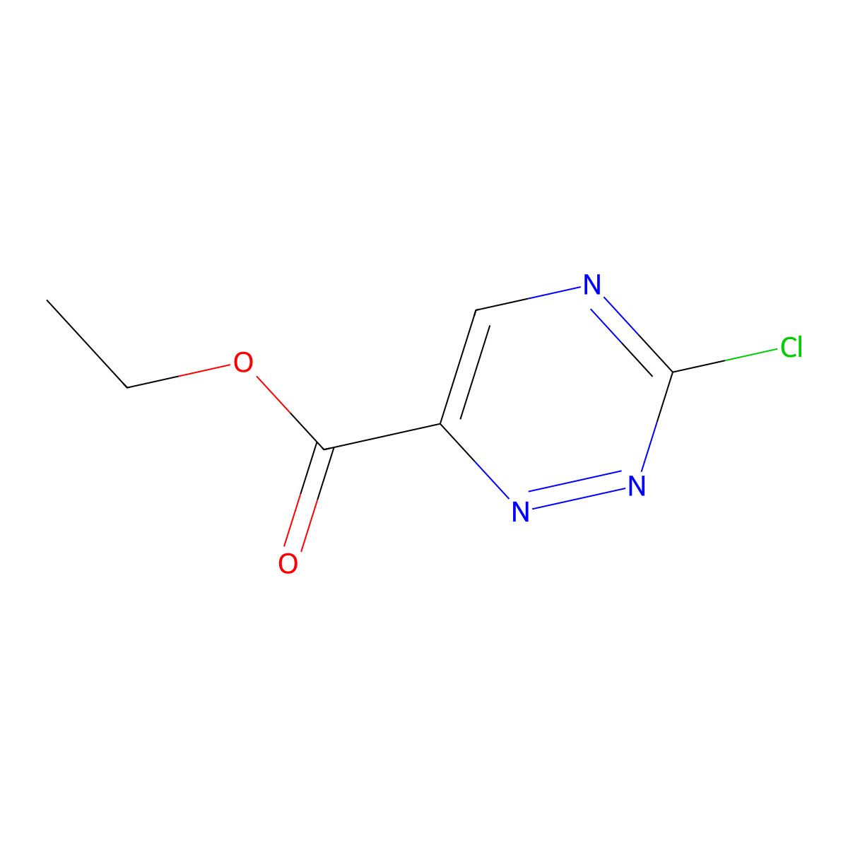 3-Chloro-1,2,4-triazine-6-carboxylic acid ethyl ester molecular structure, CAS 2186700-22-9