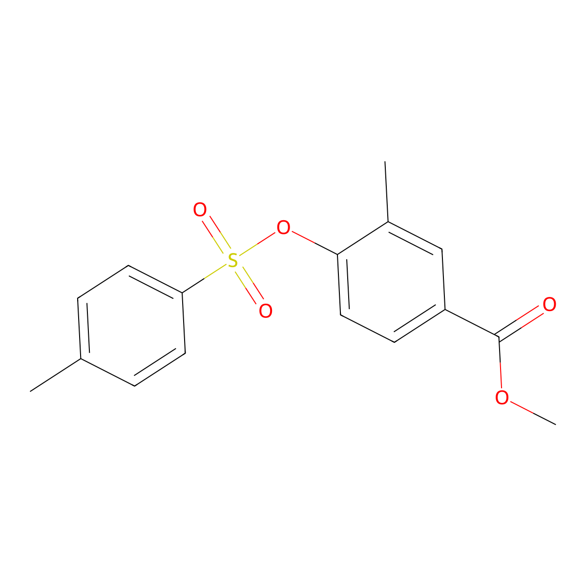 Methyl 3-methyl-4-[(4-methylbenzenesulfonyl)oxy]benzoate molecular structure, CAS 2186707-32-2