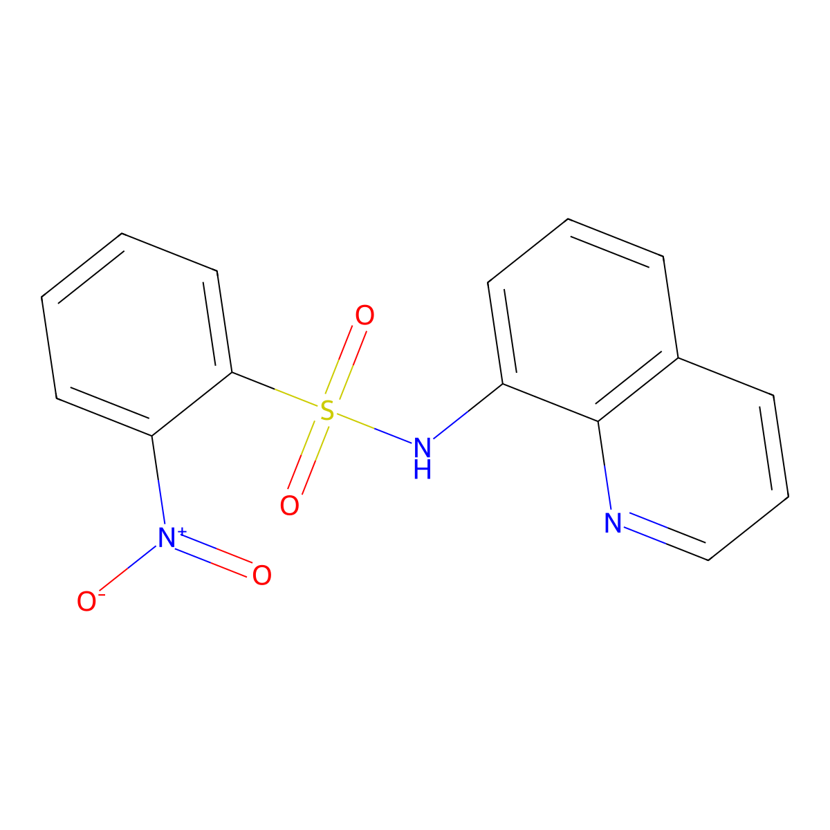 2-nitro-N-(quinolin-8-yl)benzenesulfonamide molecular structure, CAS 21868-77-9