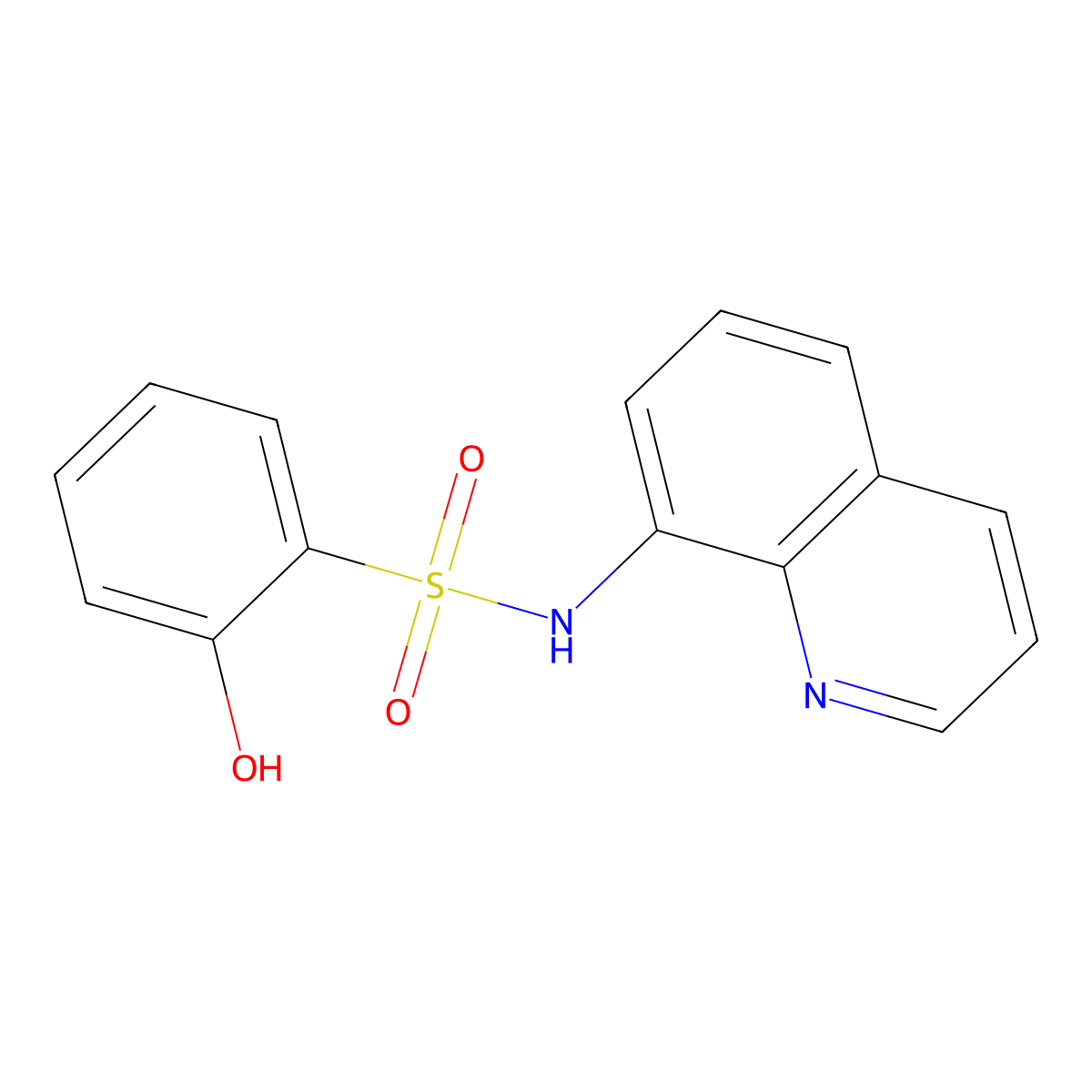 2-hydroxy-N-quinolin-8-ylbenzenesulfonamide molecular structure, CAS 21868-79-1