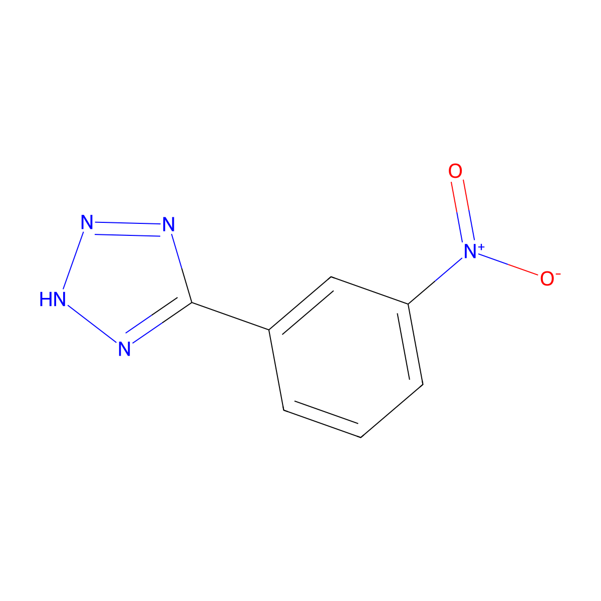 5-(3-nitrophenyl)-2H-1,2,3,4-tetrazole molecular structure, CAS 21871-44-3