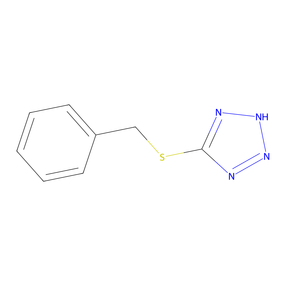 5-Benzylthio-1H-tetrazole molecular structure, CAS 21871-47-6
