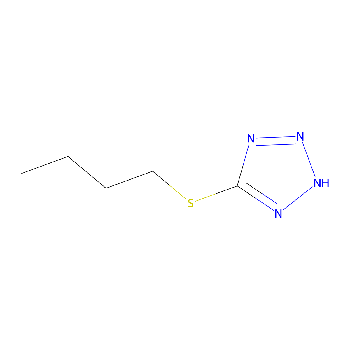 5-(Butylthio)-2H-tetrazole molecular structure, CAS 21871-49-8