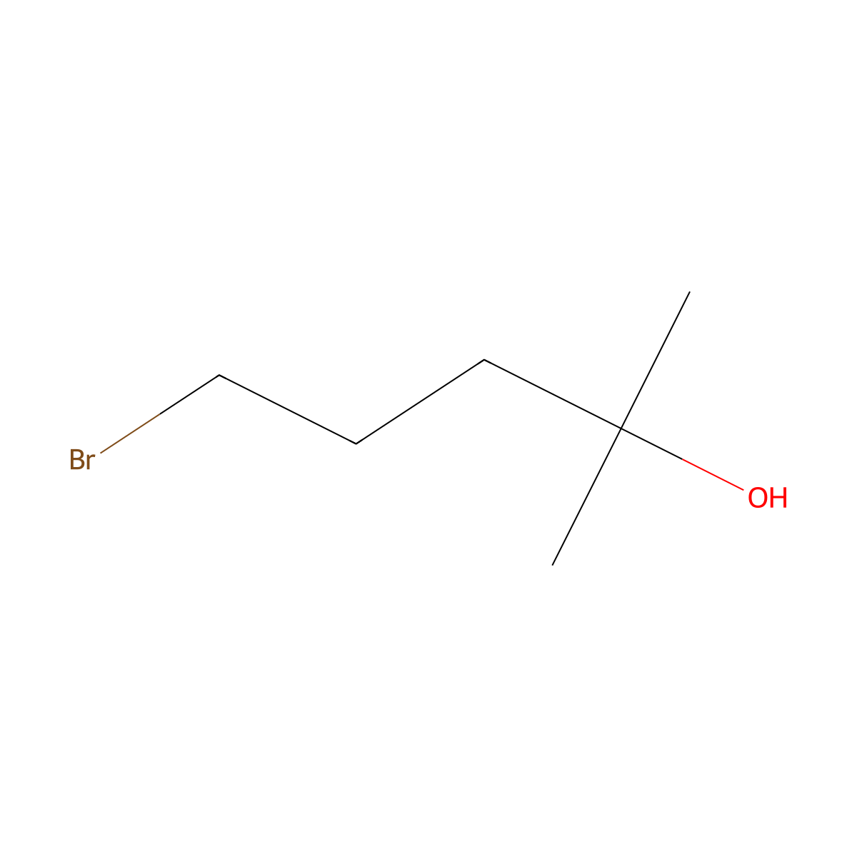 5-Bromo-2-methyl-2-pentanol molecular structure, CAS 21871-76-1