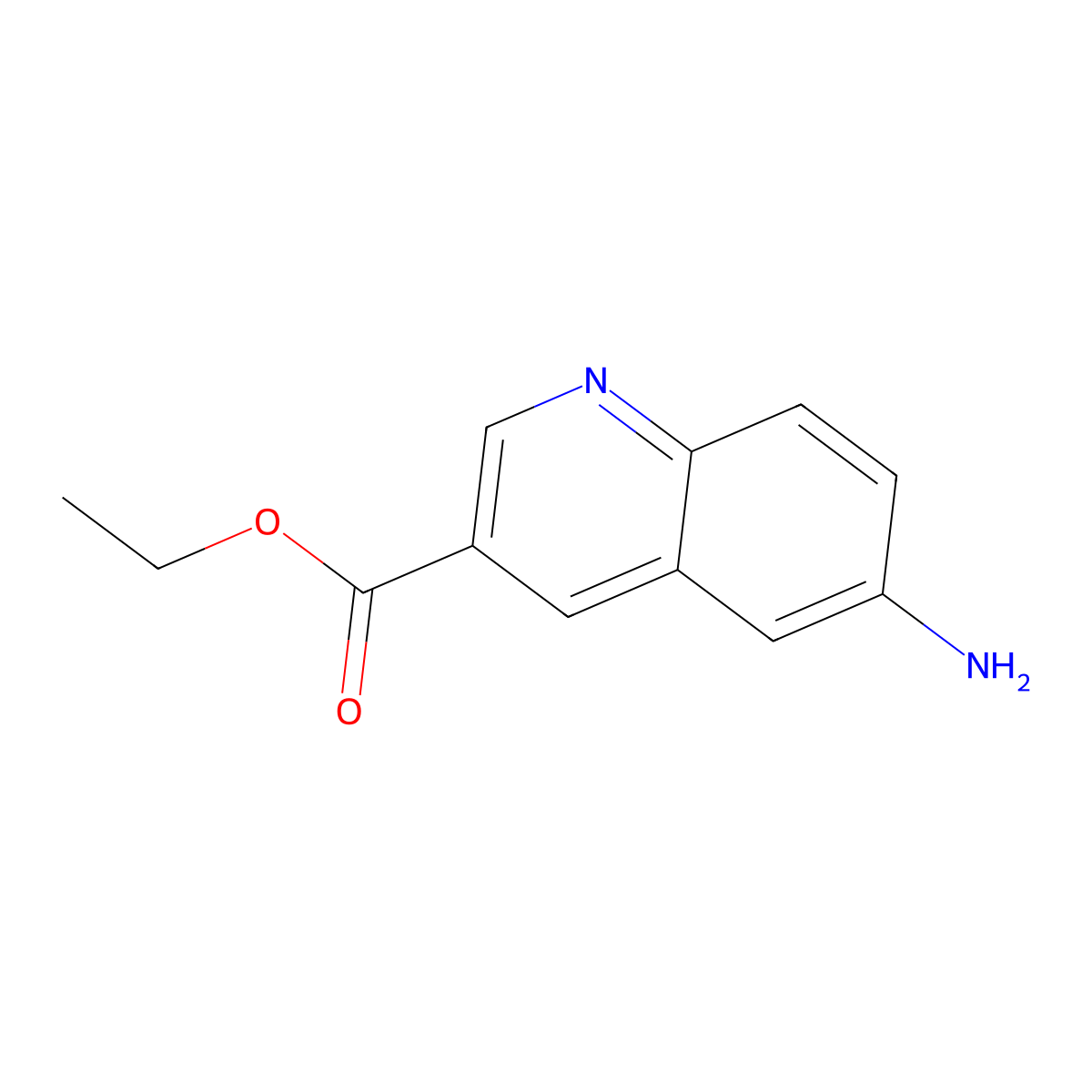Ethyl 6-aminoquinoline-3-carboxylate molecular structure, CAS 21872-92-4