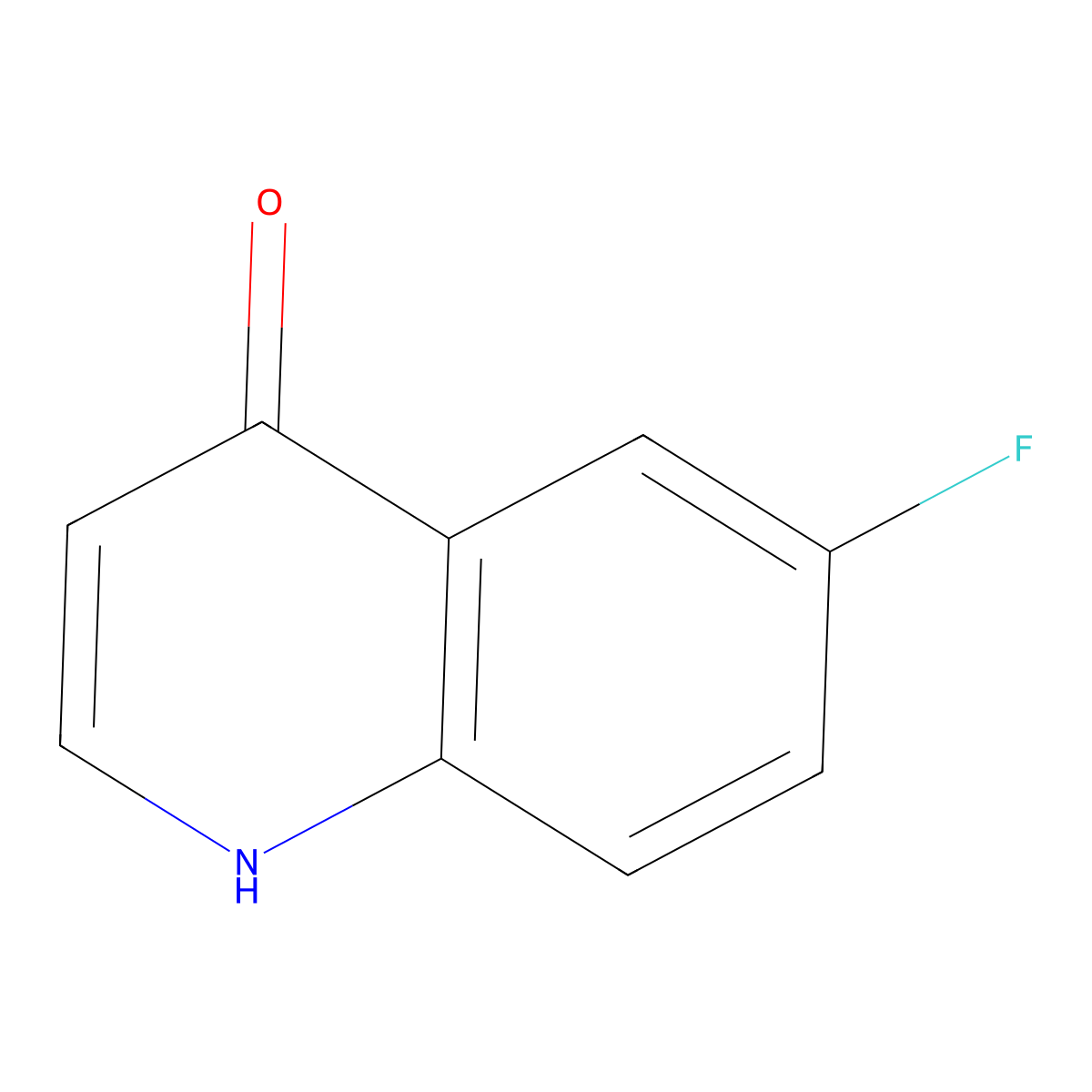 6-Fluoroquinolin-4-ol molecular structure, CAS 21873-50-7