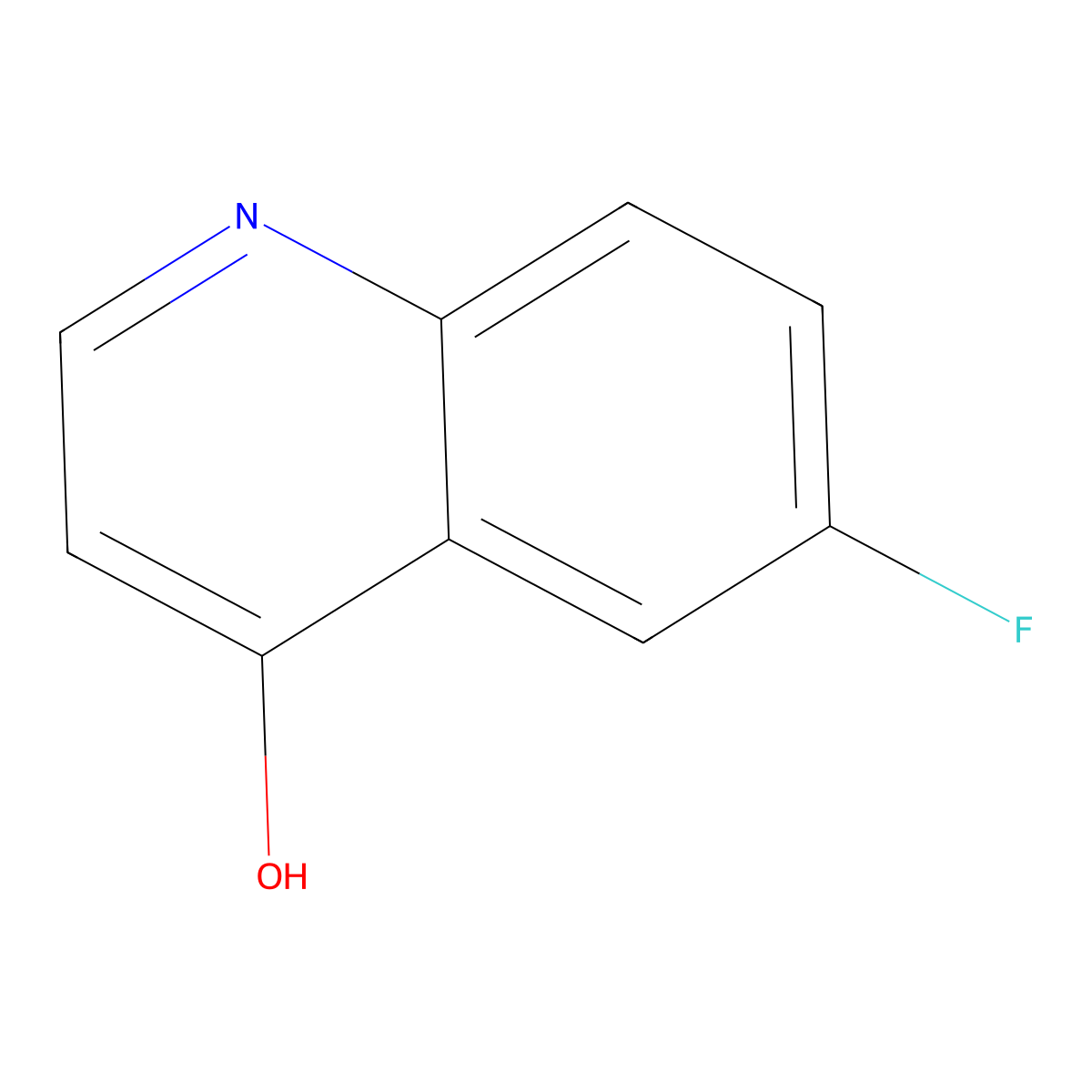 6-Fluoroquinolin-4-ol molecular structure, CAS 21873-50-7