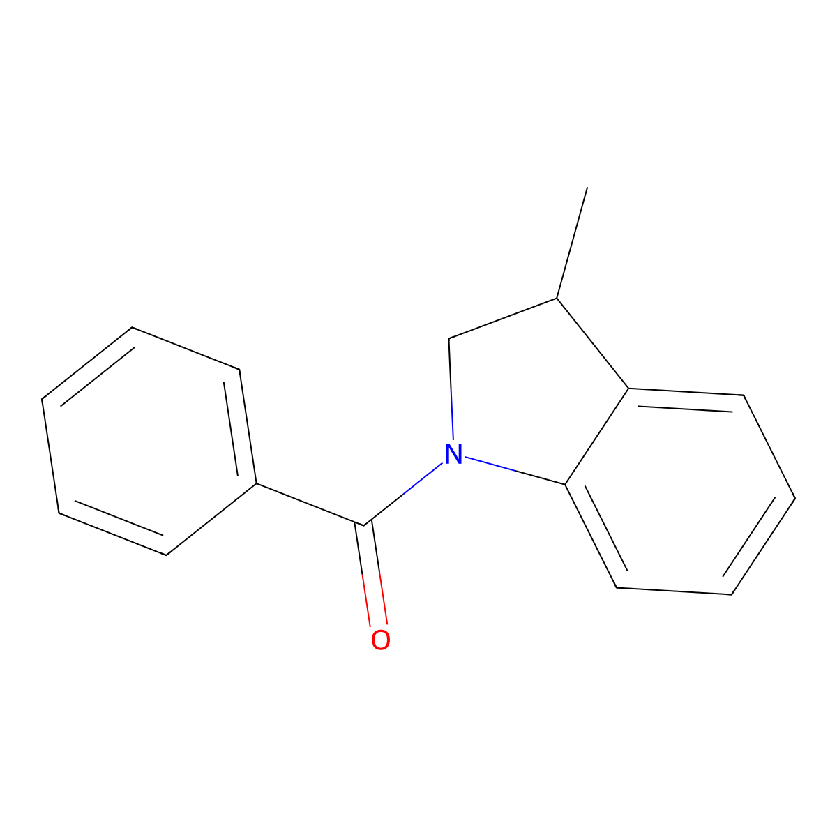 (2,3-Dihydro-3-methyl-1H-indol-1-yl)phenylmethanone molecular structure, CAS 21874-23-7
