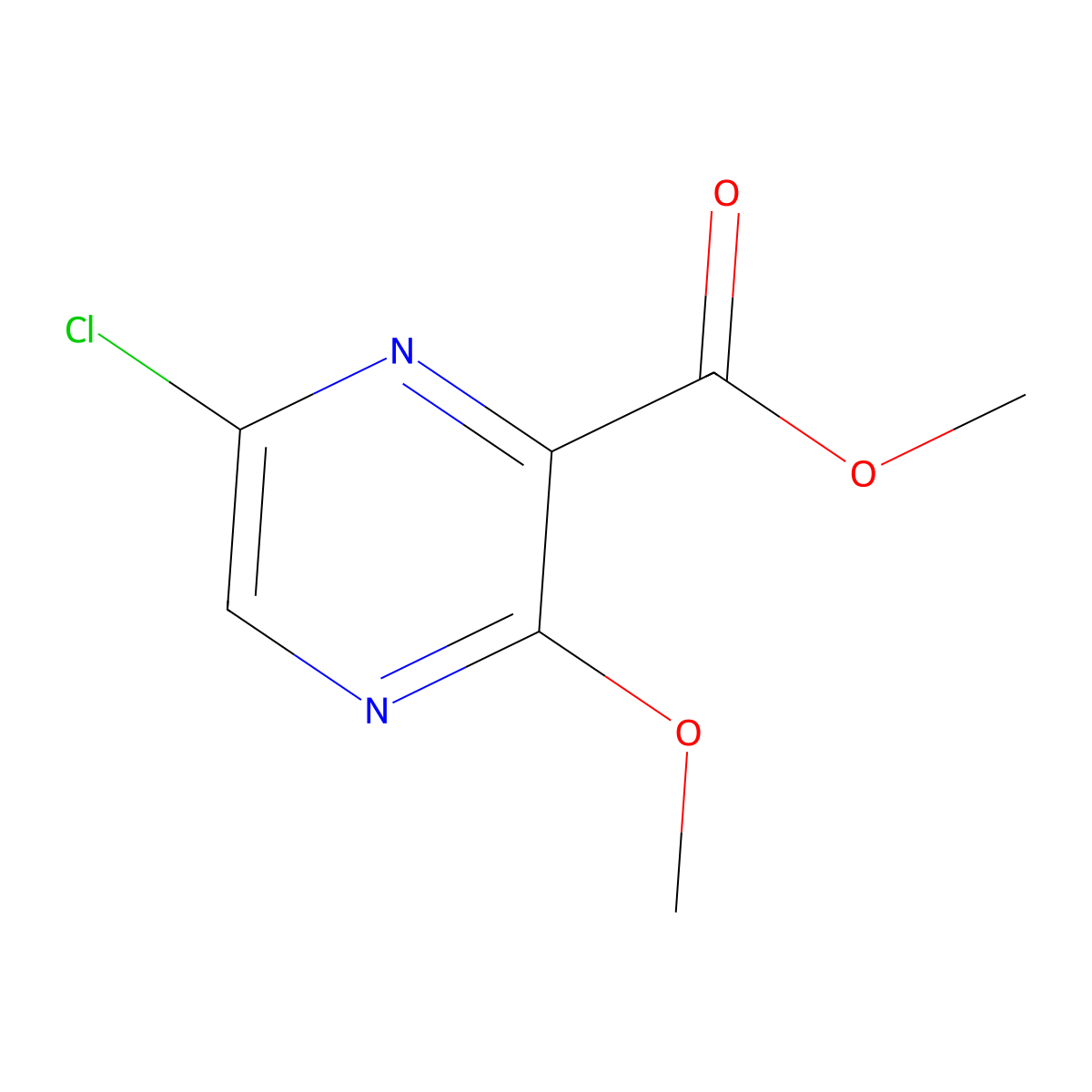 Methyl 6-chloro-3-methoxypyrazine-2-carboxylate molecular structure, CAS 21874-55-5