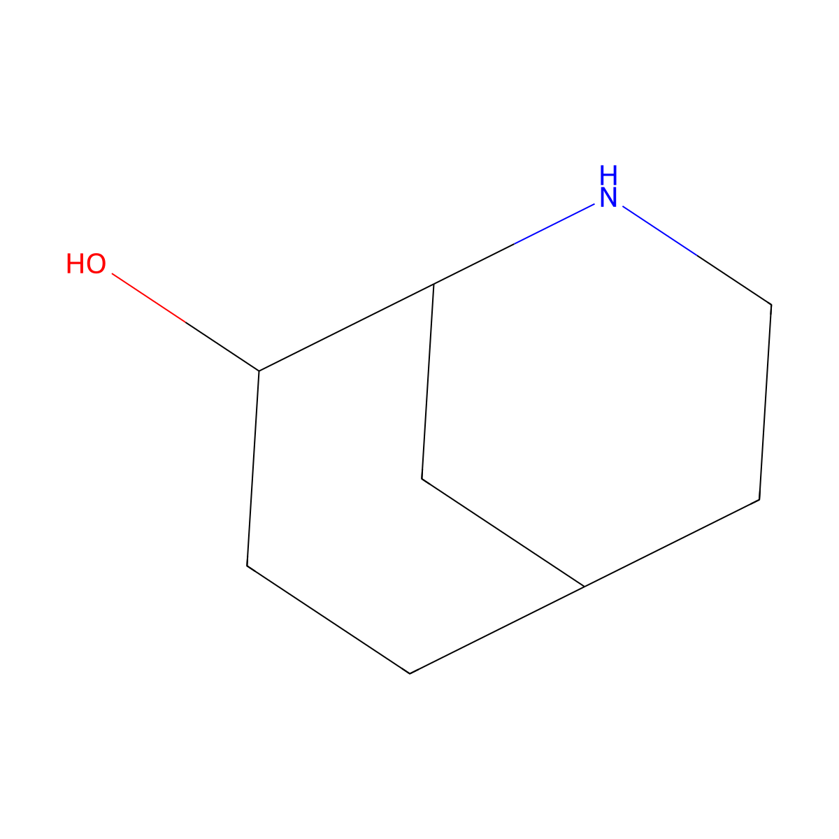 rac-(1R,5R,8S)-2-azabicyclo[3.3.1]nonan-8-ol molecular structure, CAS 2187426-22-6
