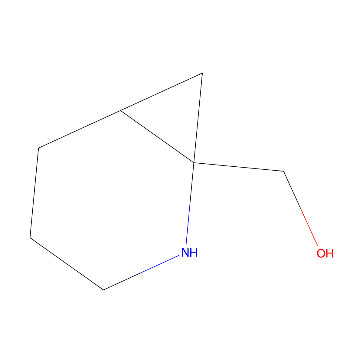 rac-[(1R,6S)-2-azabicyclo[4.1.0]heptan-1-yl]methanol molecular structure, CAS 2187426-48-6