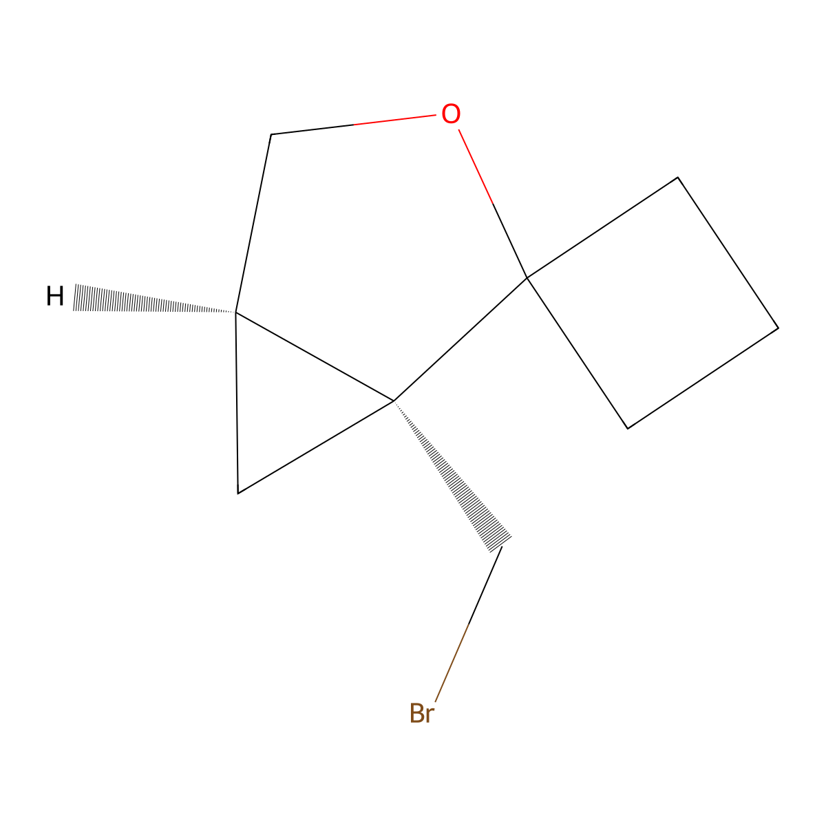 (1R,5R)-1-(Bromomethyl)spiro[3-oxabicyclo[3.1.0]hexane-2,1'-cyclobutane] molecular structure, CAS 2187426-60-2