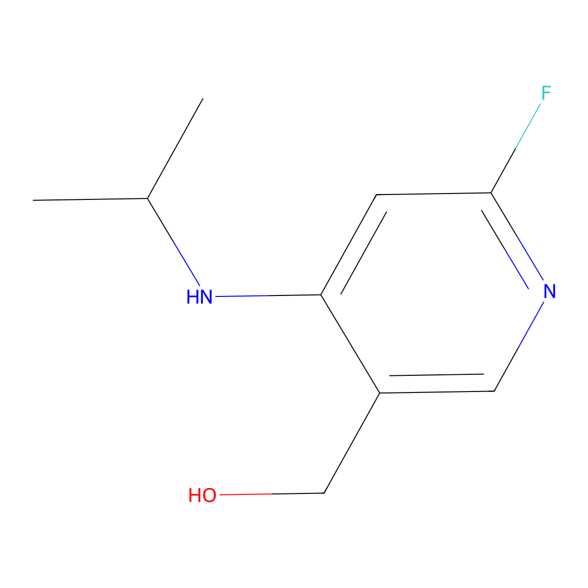 (6-Fluoro-4-(isopropylamino)pyridin-3-yl)methanol molecular structure, CAS 2187435-33-0