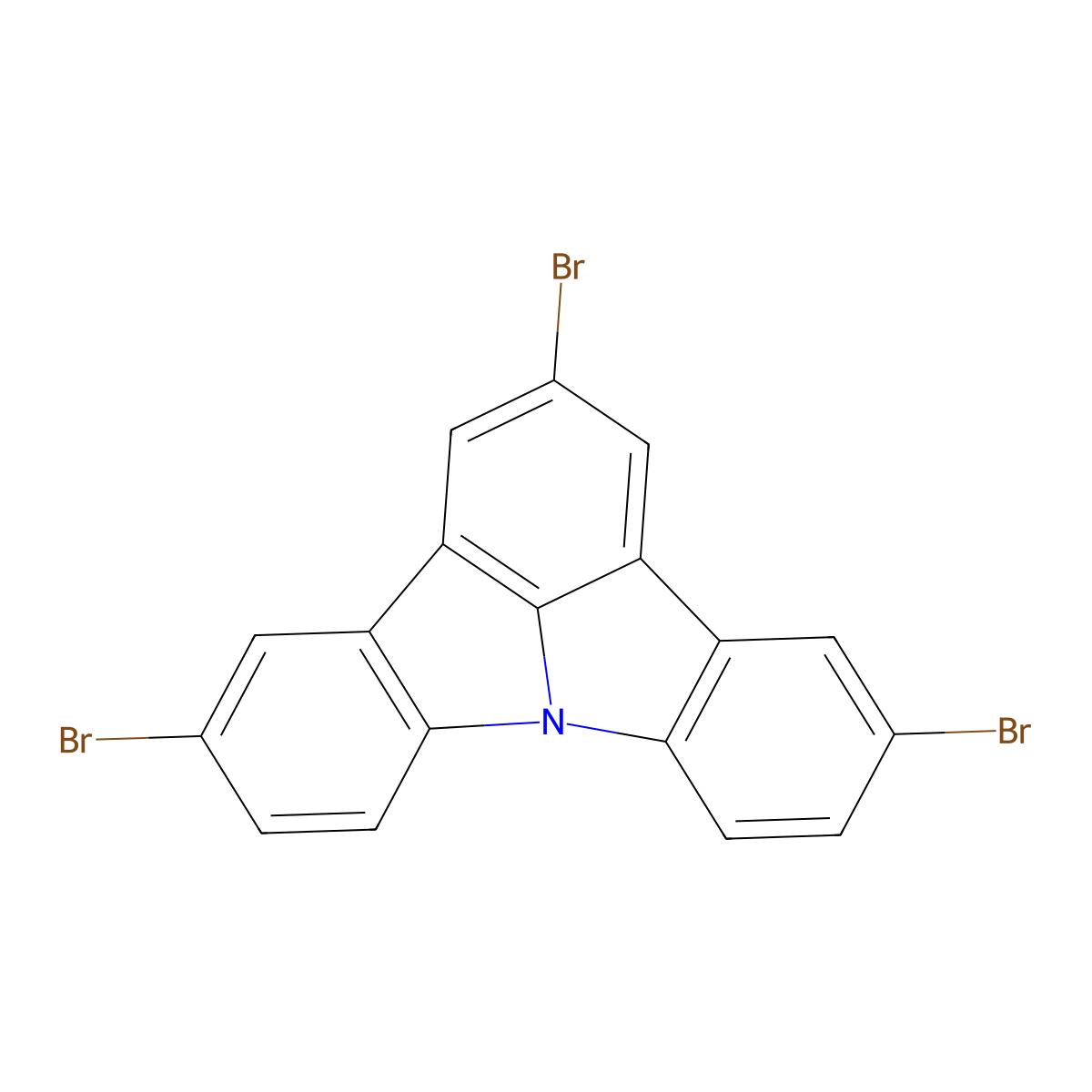 2,5,11-Tribromoindolo[3,2,1-jk]carbazole molecular structure, CAS 2187439-24-1