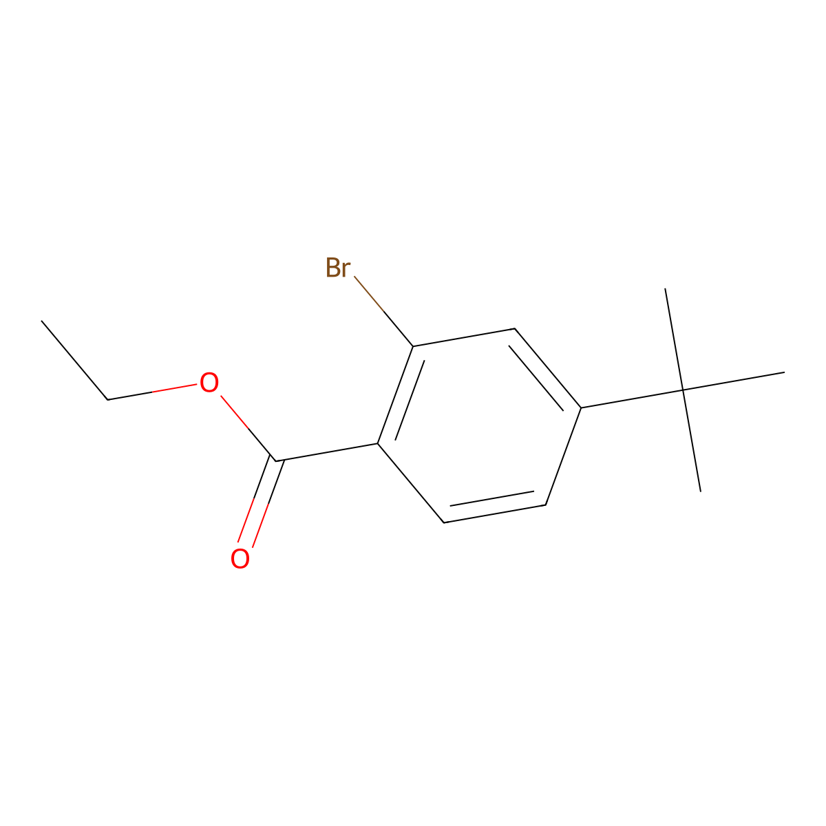 Ethyl 2-bromo-4-(tert-butyl)benzoate molecular structure, CAS 2187454-14-2