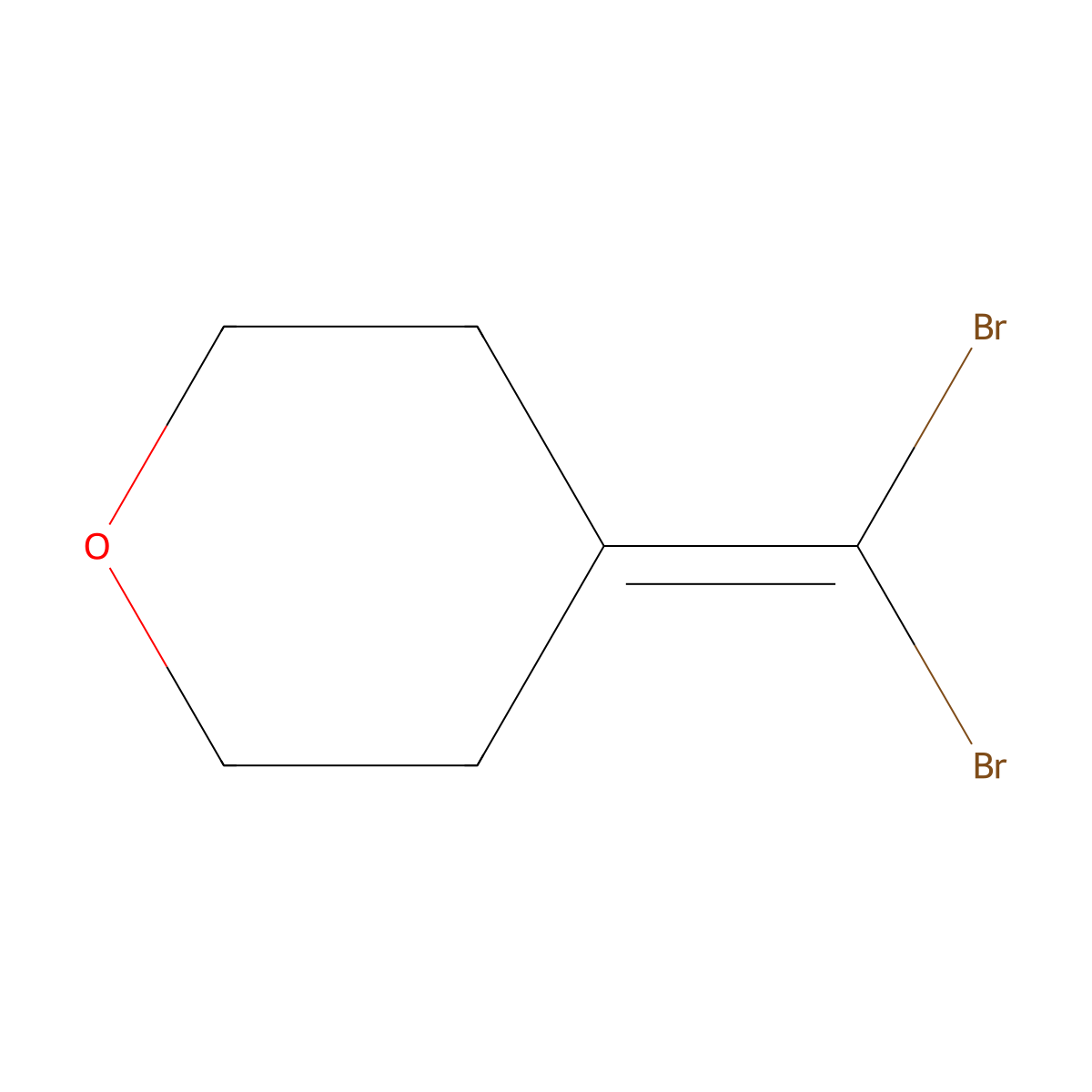 4-(Dibromomethylidene)oxane molecular structure, CAS 2187461-28-3