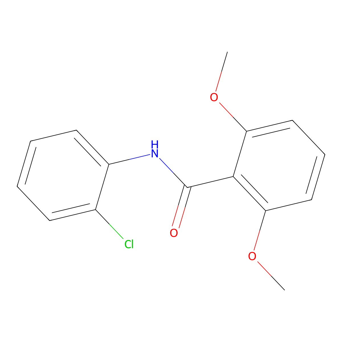 N-(2-chlorophenyl)-2,6-dimethoxybenzamide molecular structure, CAS 21875-36-5