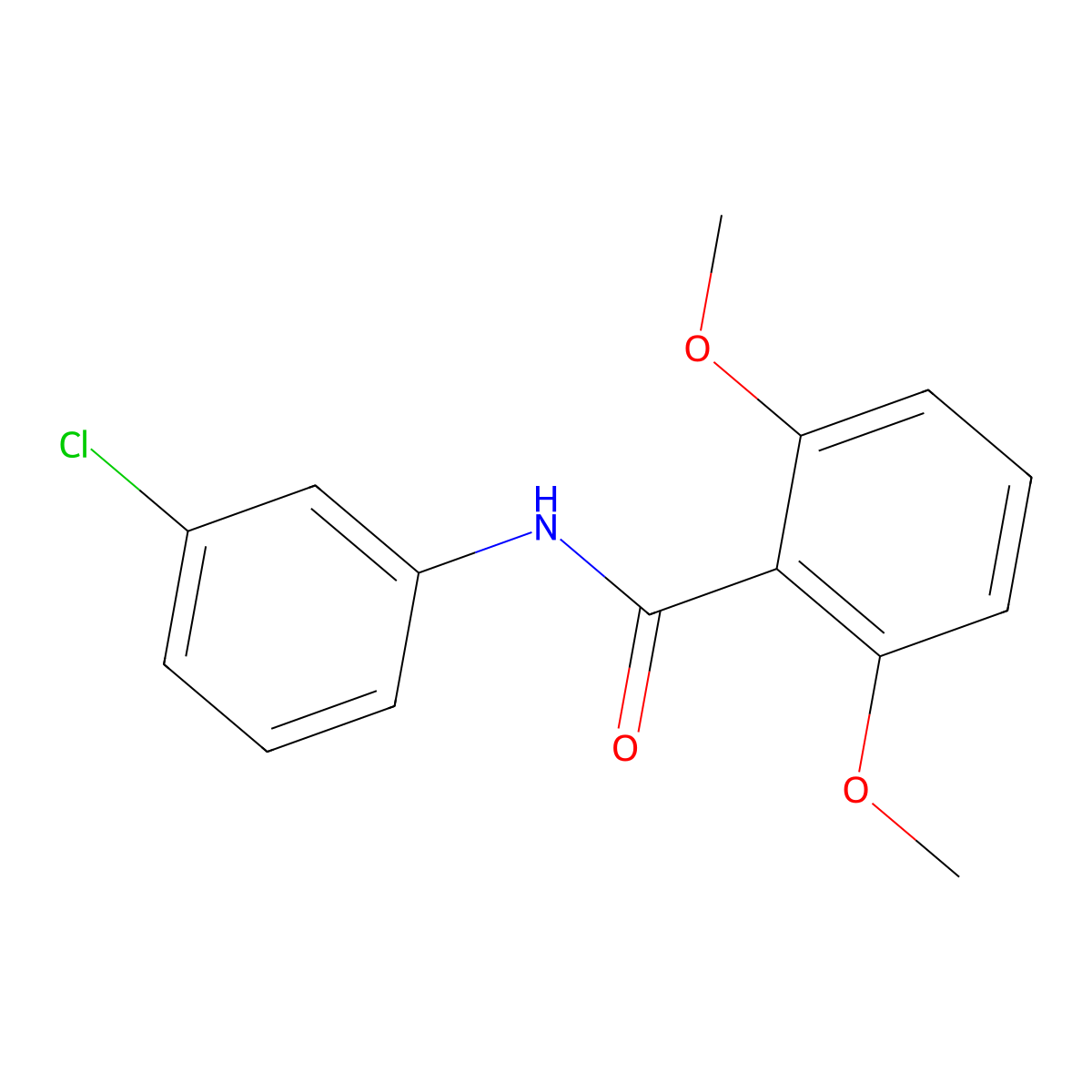 N-(3-chlorophenyl)-2,6-dimethoxybenzamide molecular structure, CAS 21875-37-6