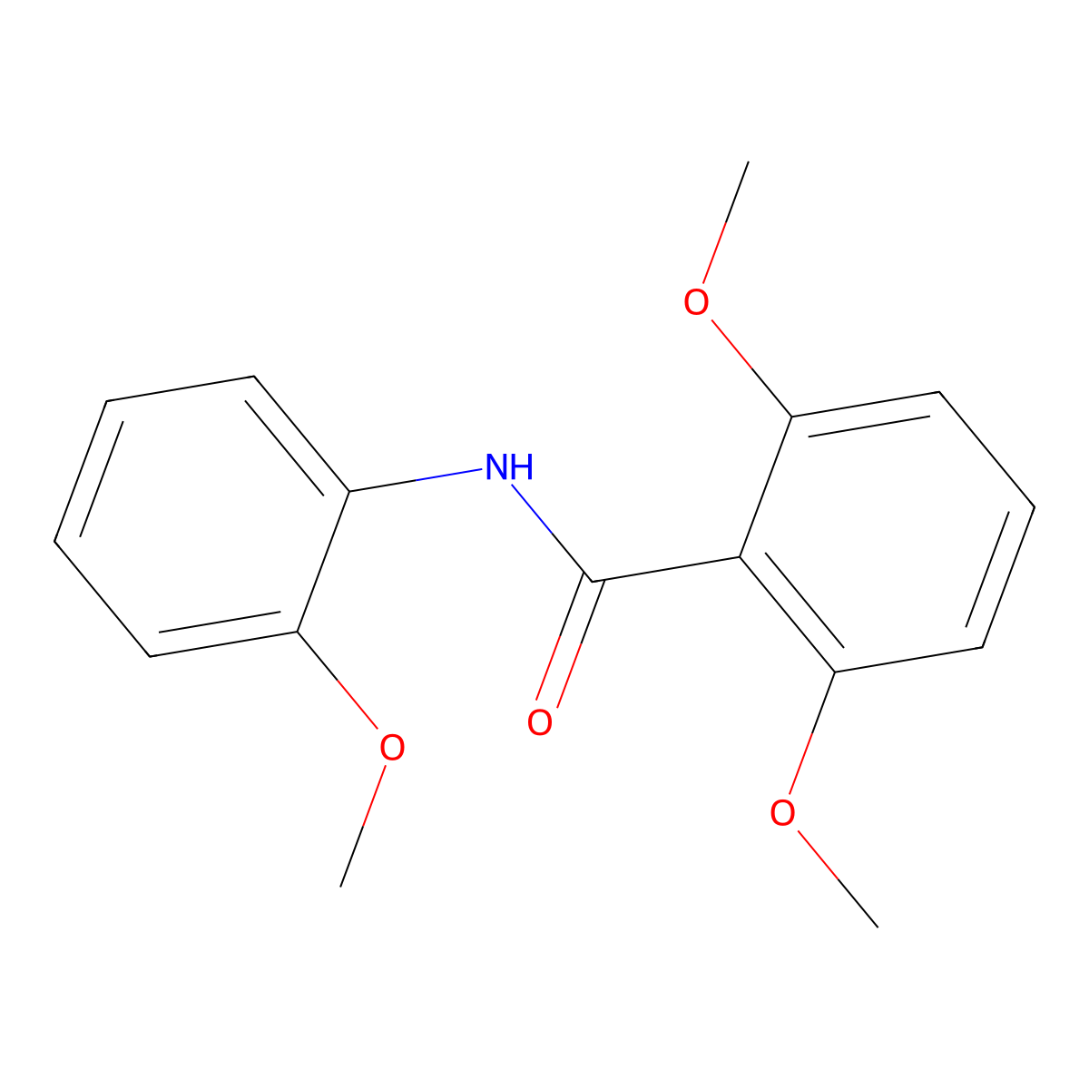 2,6-dimethoxy-N-(2-methoxyphenyl)benzamide molecular structure, CAS 21875-40-1