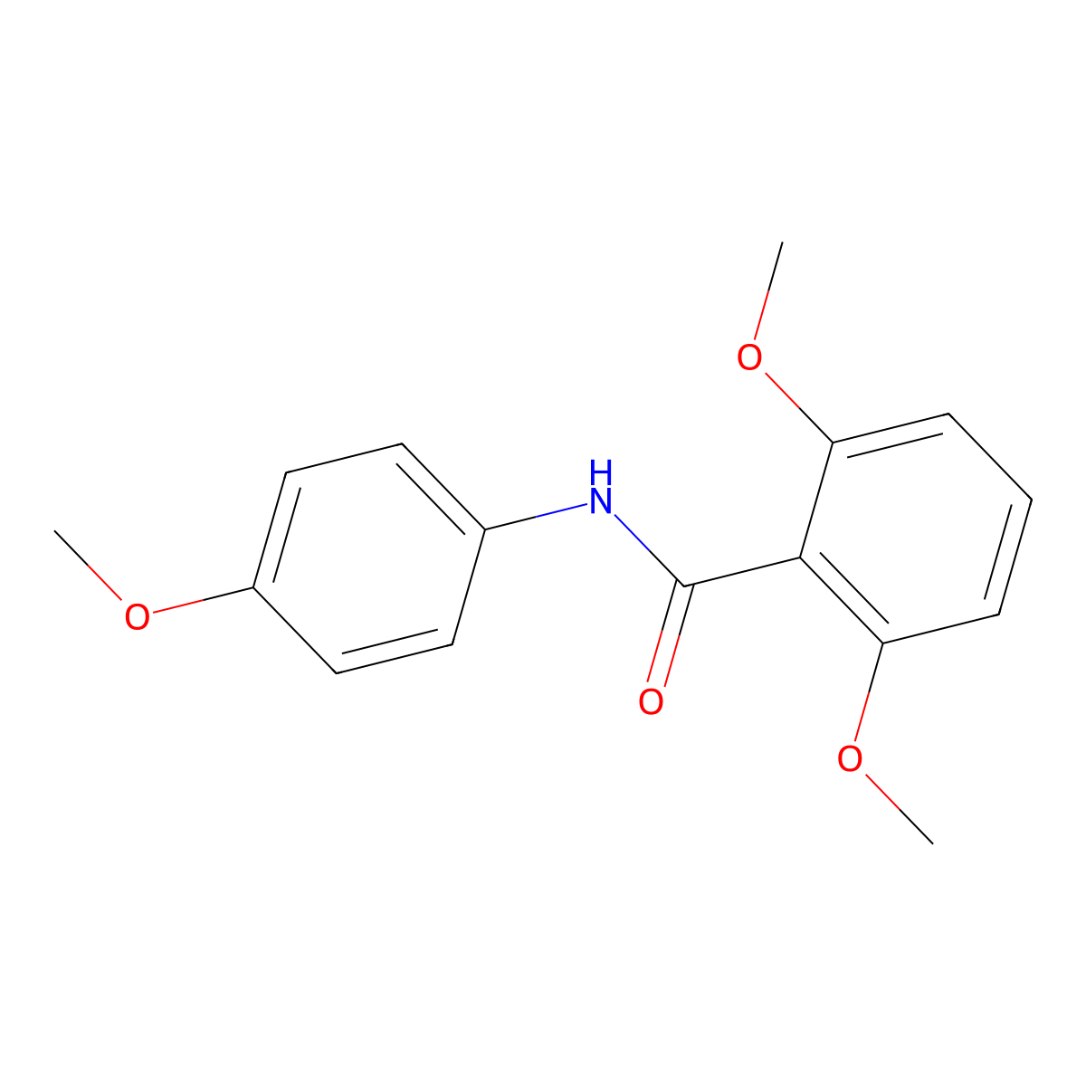 2,6-dimethoxy-N-(4-methoxyphenyl)benzamide molecular structure, CAS 21875-42-3