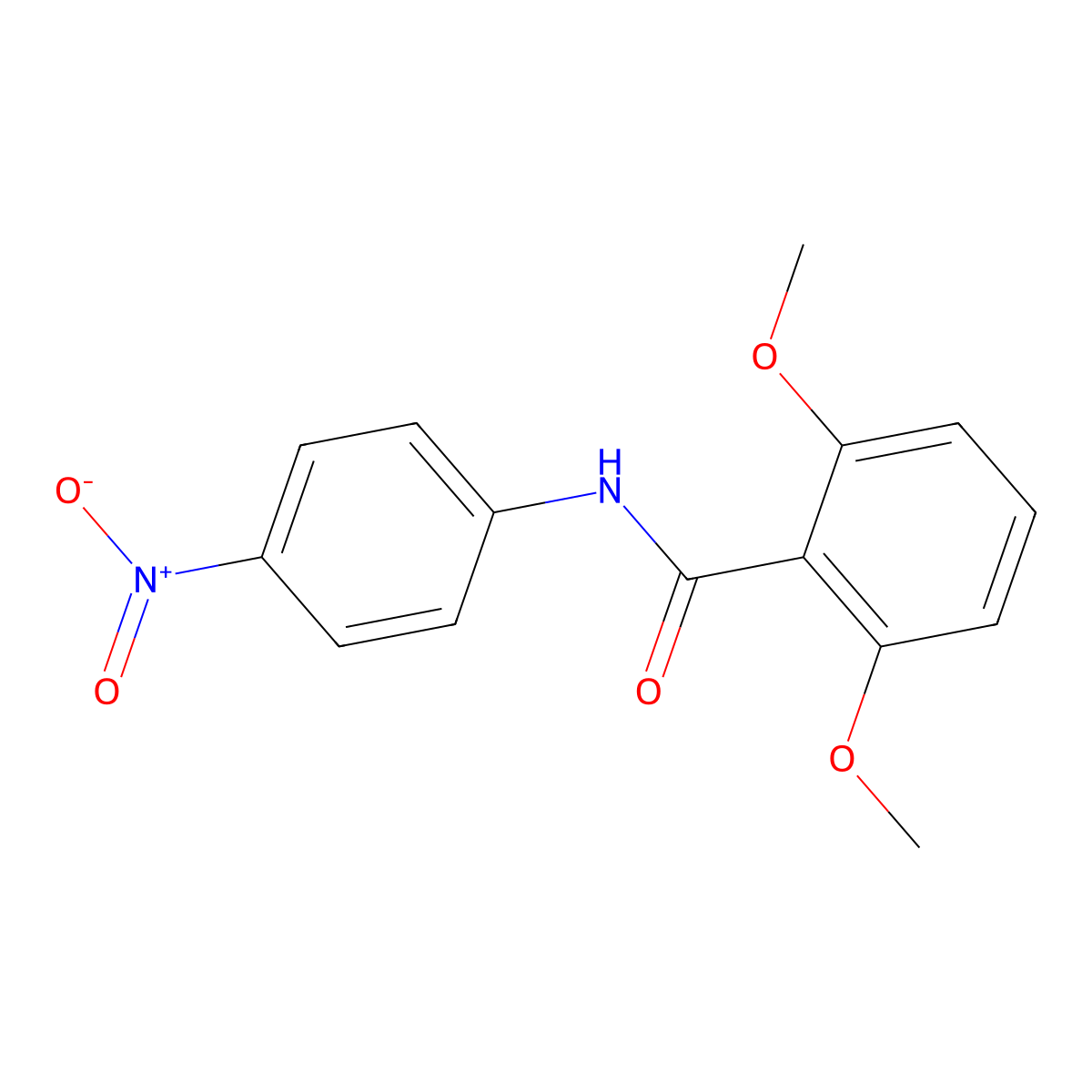 2,6-dimethoxy-N-(4-nitrophenyl)benzamide molecular structure, CAS 21875-45-6