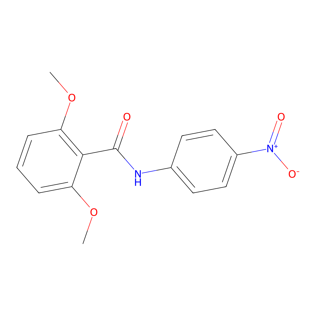 2,6-dimethoxy-N-(4-nitrophenyl)benzamide molecular structure, CAS 21875-45-6