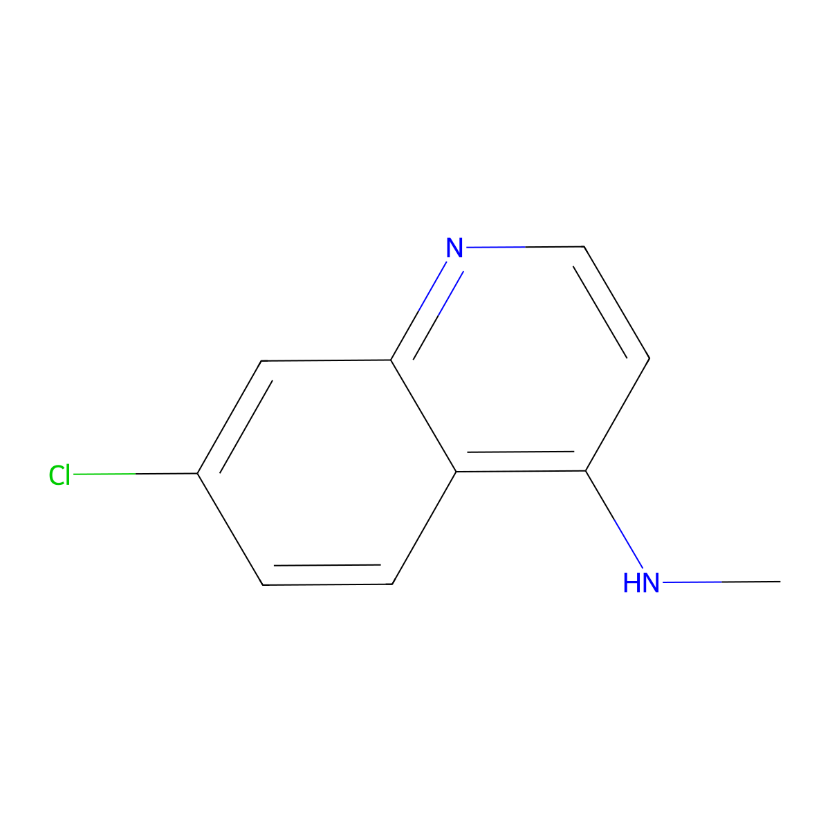 7-chloro-N-methylquinolin-4-amine molecular structure, CAS 21875-67-2