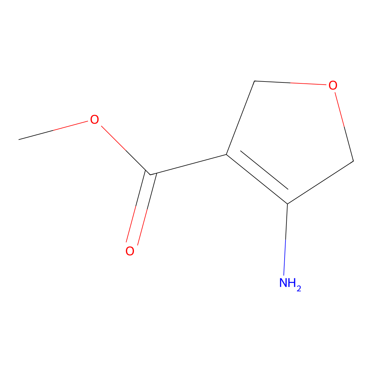 Methyl 4-amino-2,5-dihydrofuran-3-carboxylate molecular structure, CAS 2187509-16-4