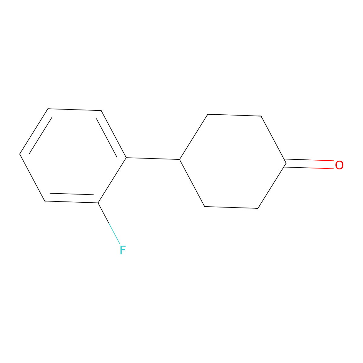 4-(2-Fluorophenyl)cyclohexanone molecular structure, CAS 218776-92-2