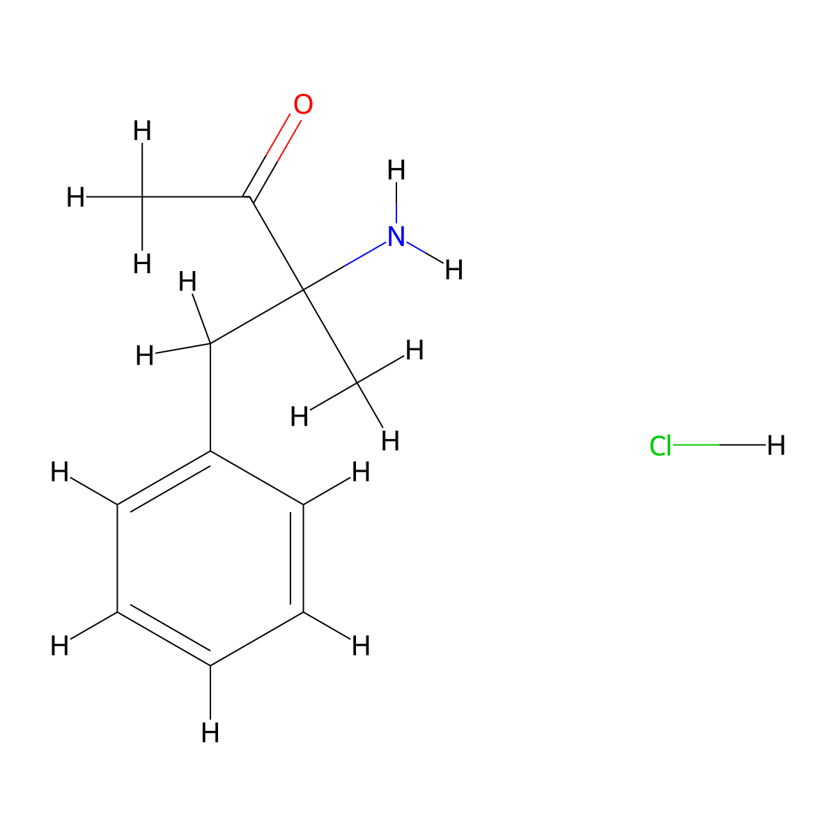 3-Amino-3-methyl-4-phenylbutan-2-one hydrochloride molecular structure, CAS 21878-68-2
