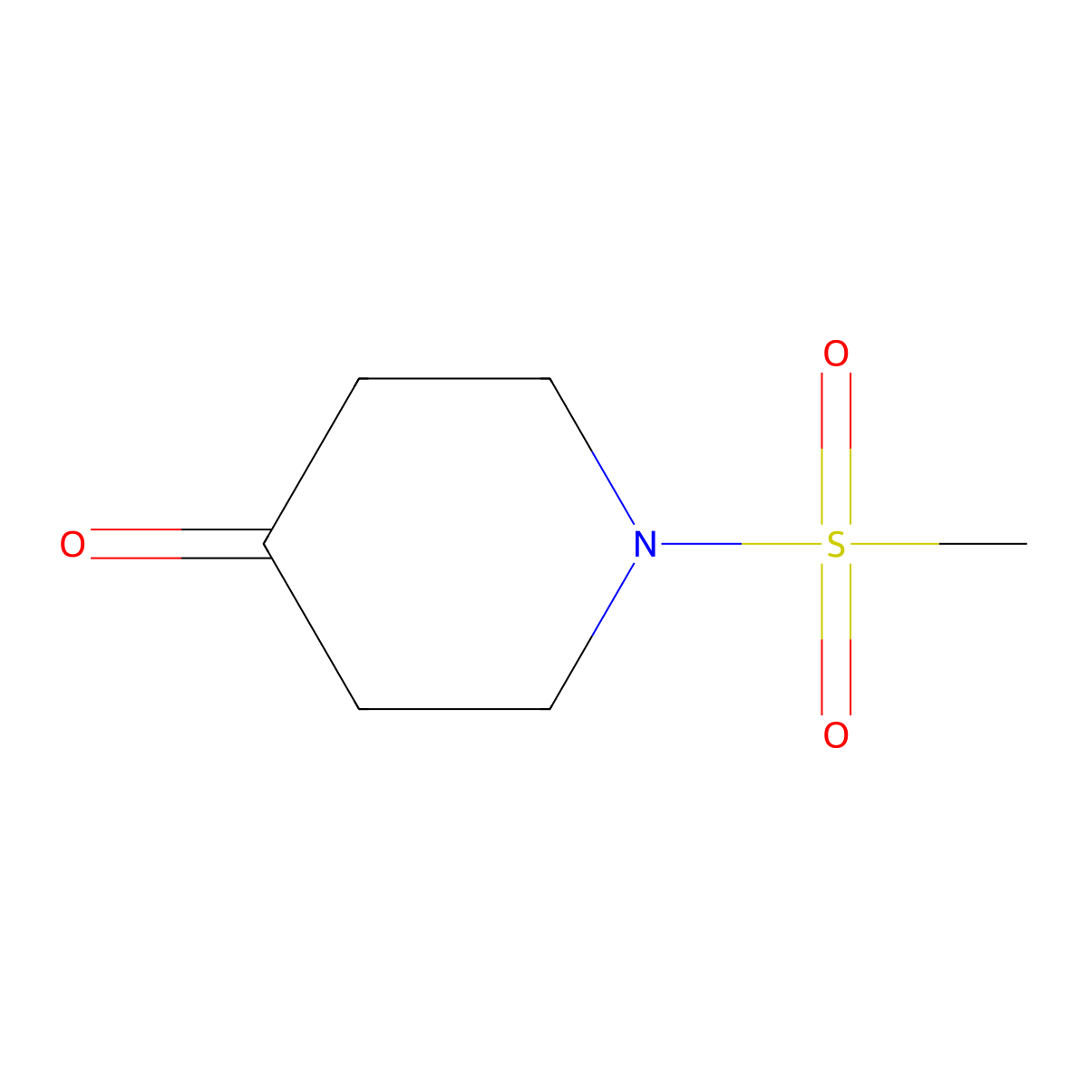 1-(Methylsulphonyl)piperidin-4-one molecular structure, CAS 218780-53-1
