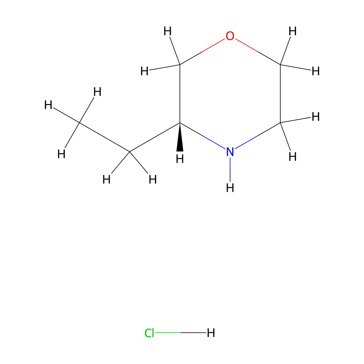 (R)-3-Ethylmorpholine hydrochloride molecular structure, CAS 218785-38-7