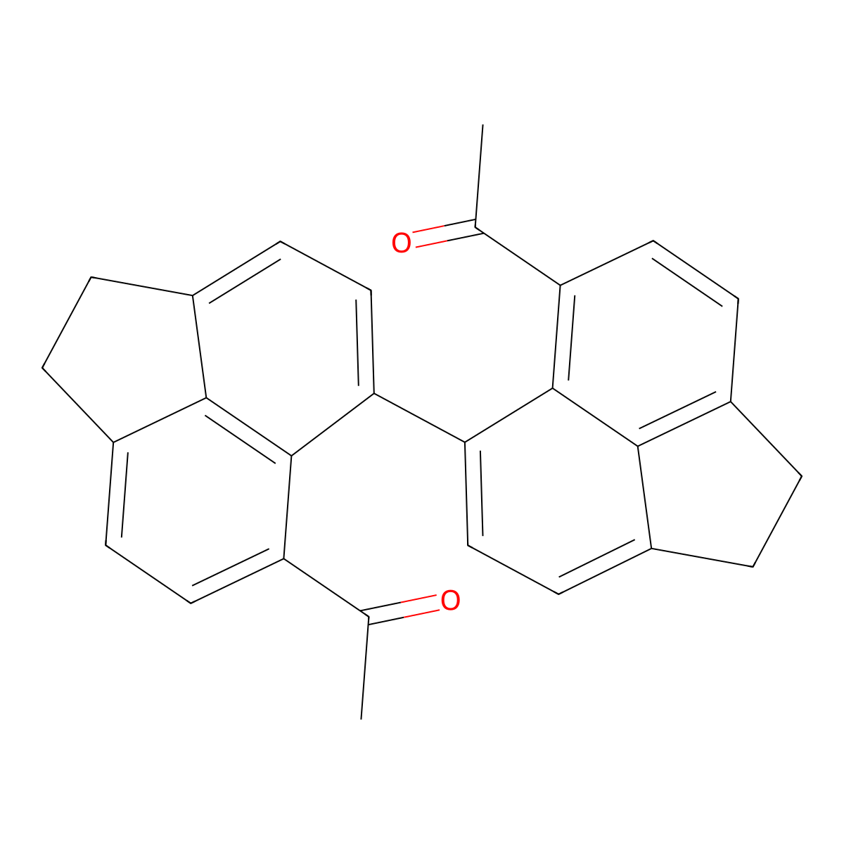 1-[6-(6-Acetyl-1,2-dihydroacenaphthylen-5-yl)-1,2-dihydroacenaphthylen-5-yl]ethanone molecular structure, CAS 21879-03-8