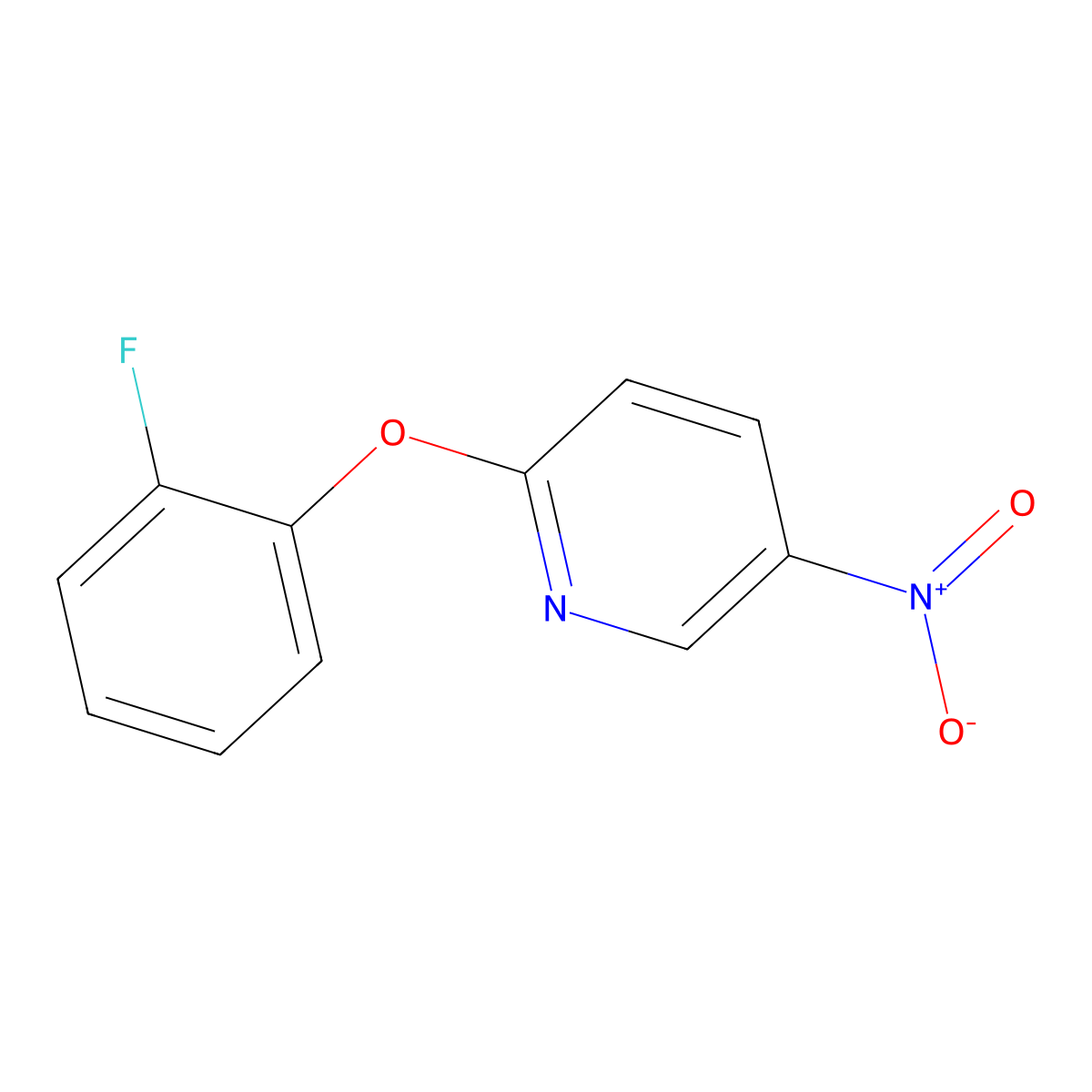 2-(2-Fluorophenoxy)-5-nitropyridine molecular structure, CAS 218795-32-5
