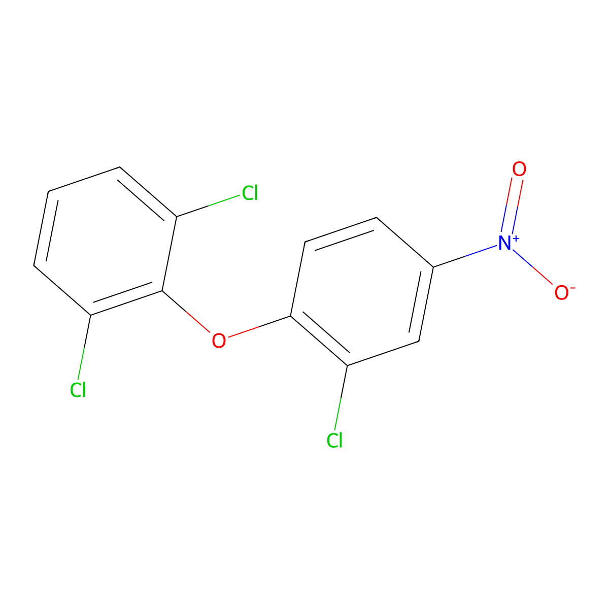 1,3-Dichloro-2-(2-chloro-4-nitrophenoxy)benzene molecular structure, CAS 218795-72-3