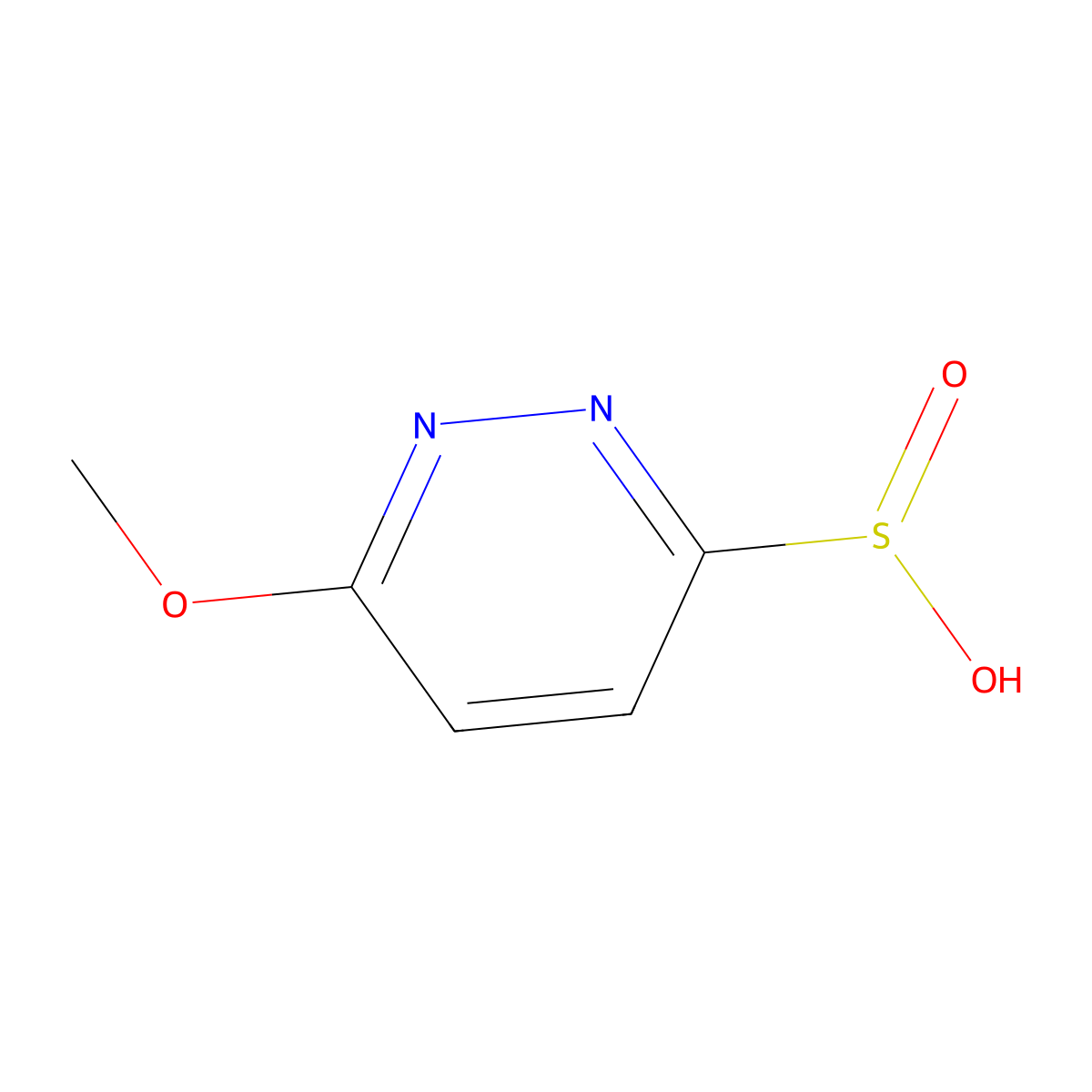 6-Methoxypyridazine-3-sulfinic acid molecular structure, CAS 2188151-65-5