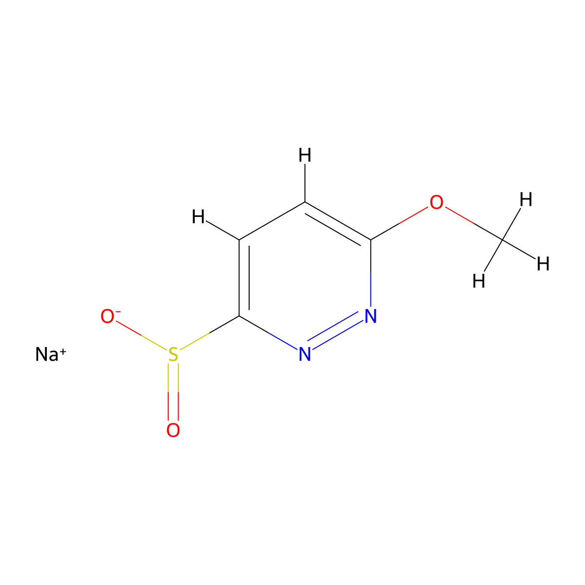 Sodium 6-methoxypyridazine-3-sulfinate molecular structure, CAS 2188151-66-6