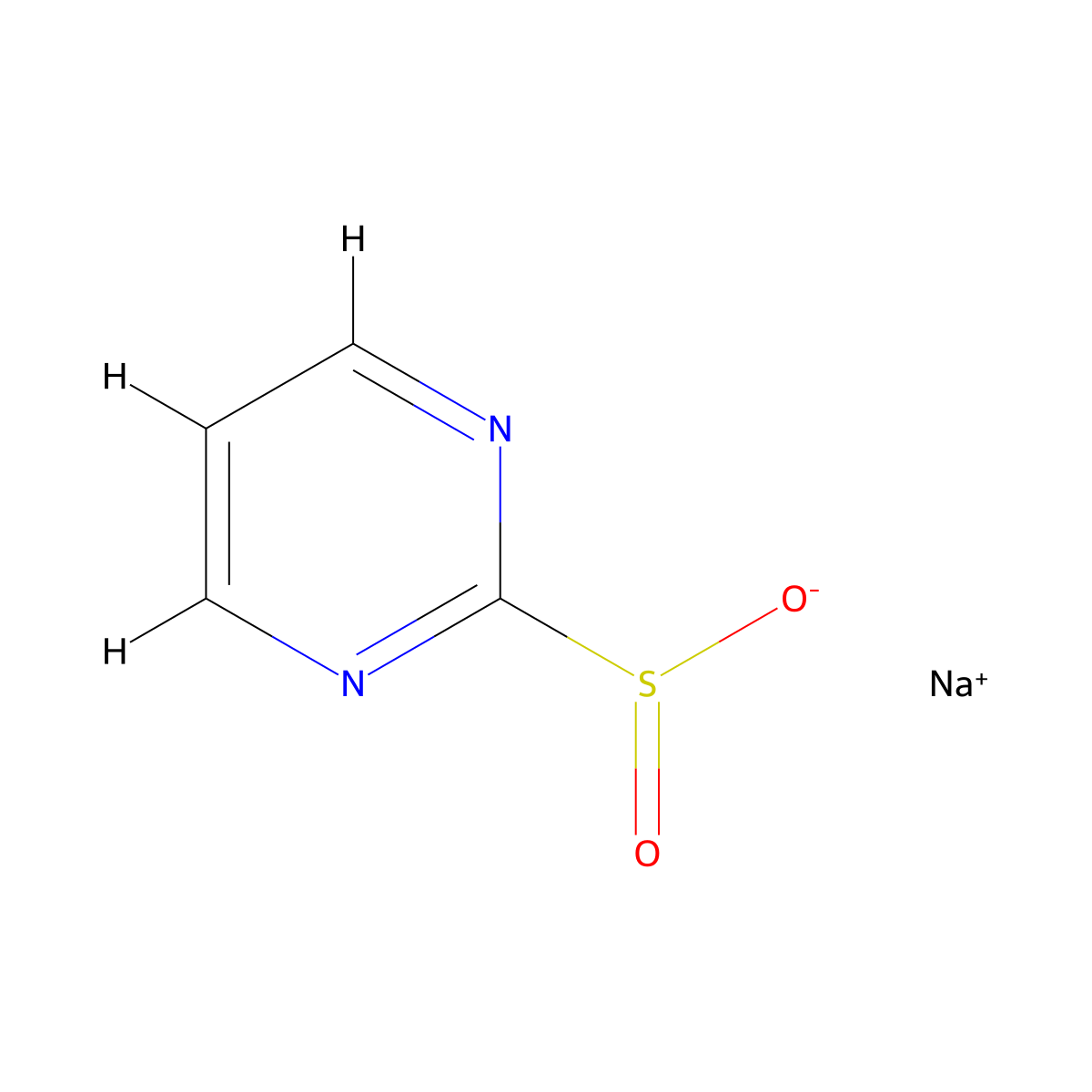 Sodium Pyrimidine-2-sulfinate molecular structure, CAS 2188151-68-8