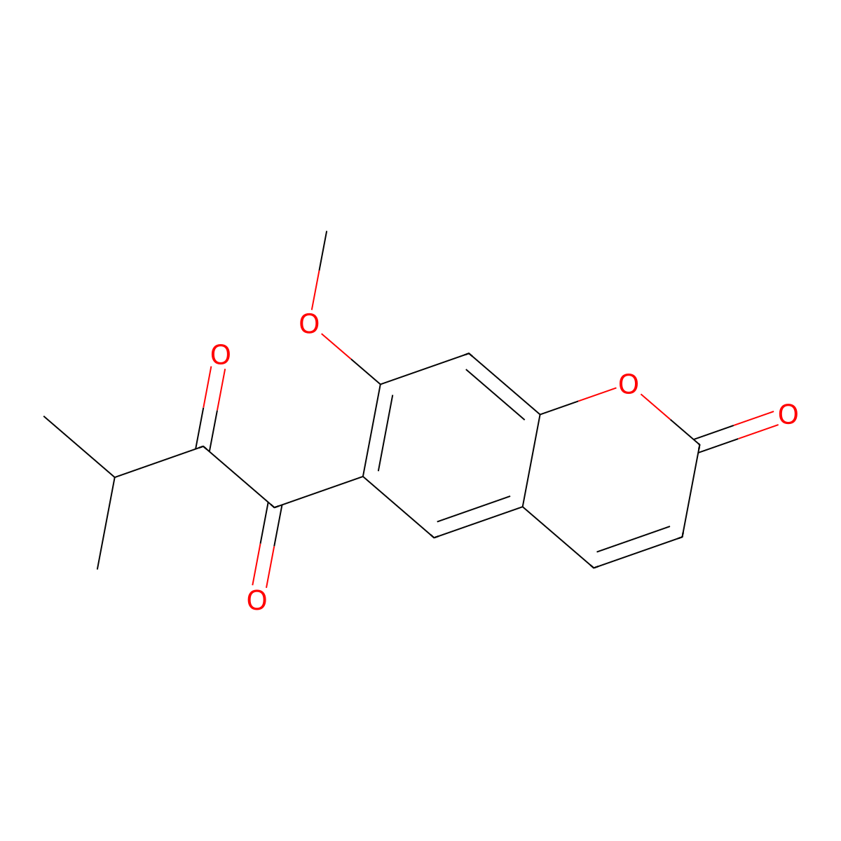 6-(3-Methyl-2-oxobutyroyl)-7-methoxycoumarin molecular structure, CAS 2188162-96-9