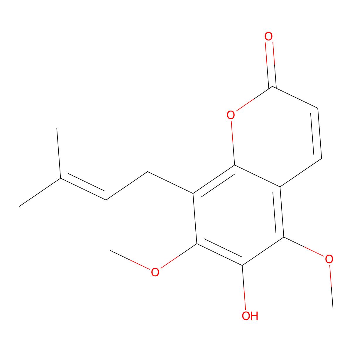 6-Hydroxycoumurrayin molecular structure, CAS 2188162-97-0