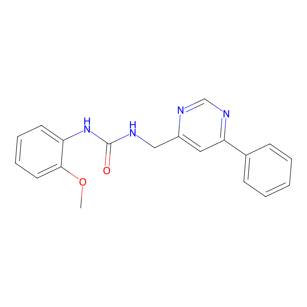 1-(2-Methoxyphenyl)-3-[(6-phenylpyrimidin-4-yl)methyl]urea molecular structure, CAS 2188279-22-1
