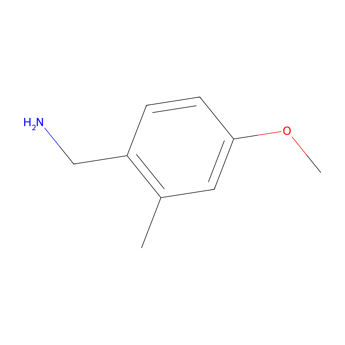 (4-Methoxy-2-methylphenyl)methanamine molecular structure, CAS 21883-14-7