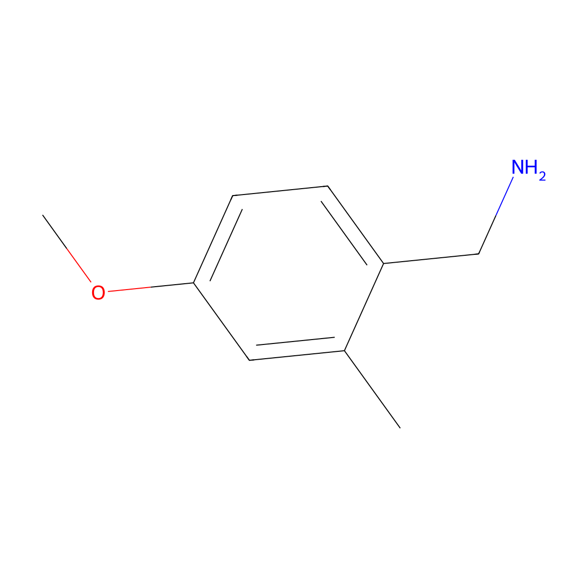 (4-Methoxy-2-methylphenyl)methanamine molecular structure, CAS 21883-14-7