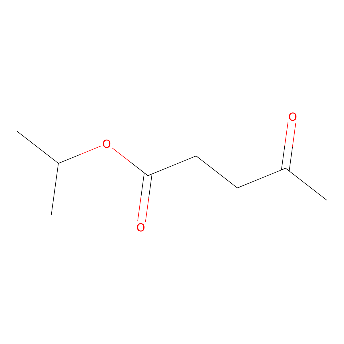 Isopropyl levulinate molecular structure, CAS 21884-26-4