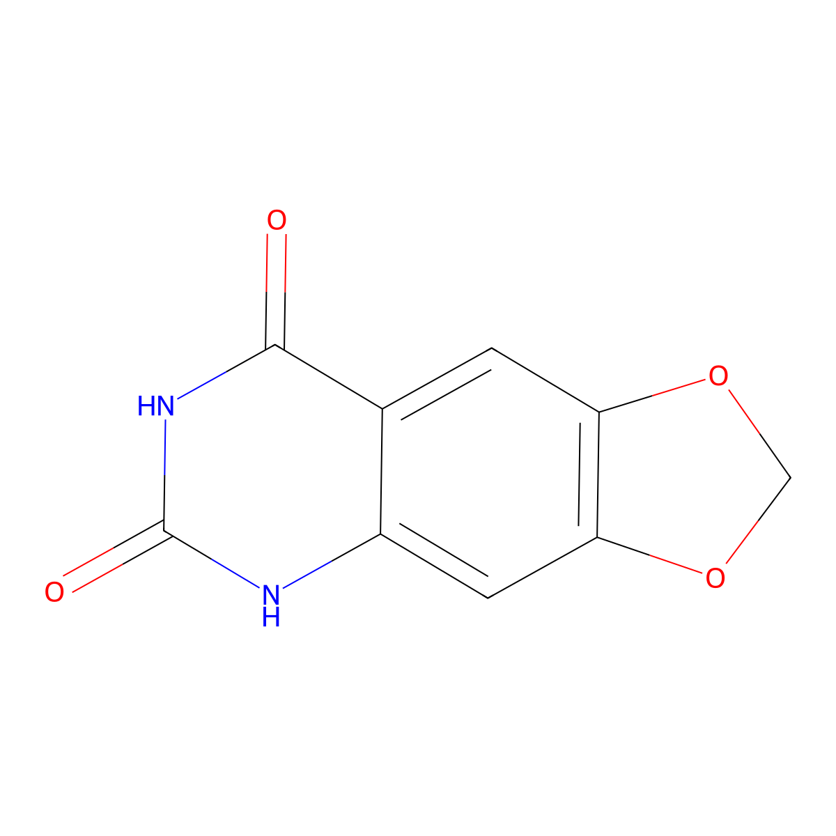 [1,3]Dioxolo[4,5-G]quinazoline-6,8-diol molecular structure, CAS 21884-35-5