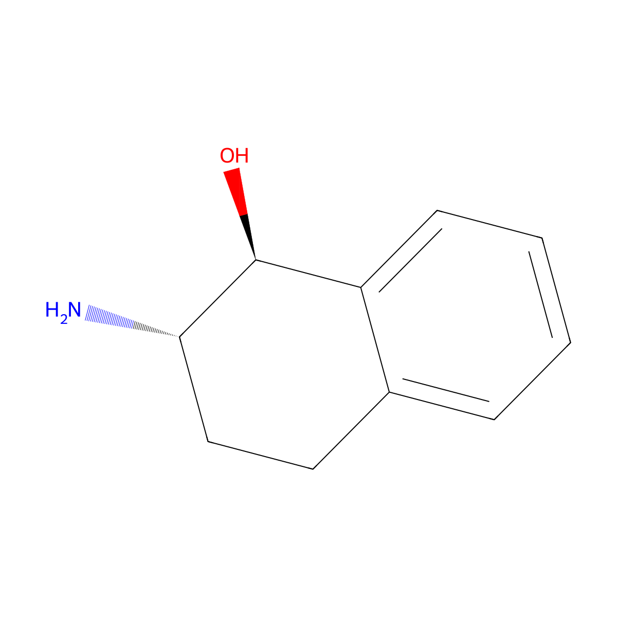 Trans-(1S,2S)-2-amino-1,2,3,4-tetrahydronaphthalen-1-OL molecular structure, CAS 21884-39-9