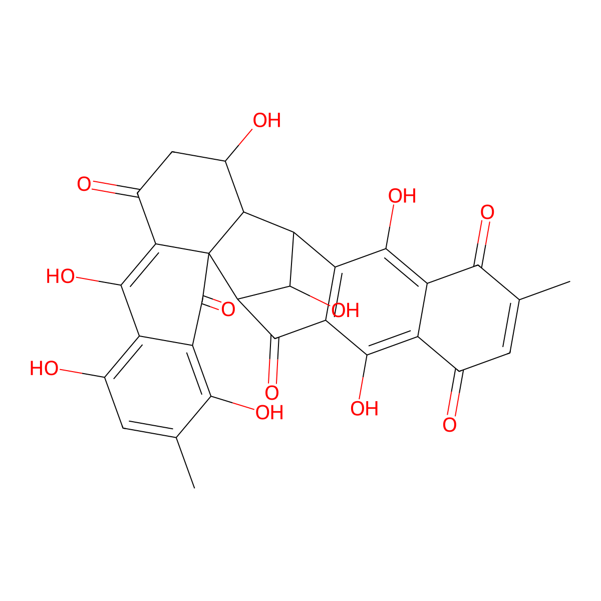 Rubroskyrin molecular structure, CAS 21884-47-9